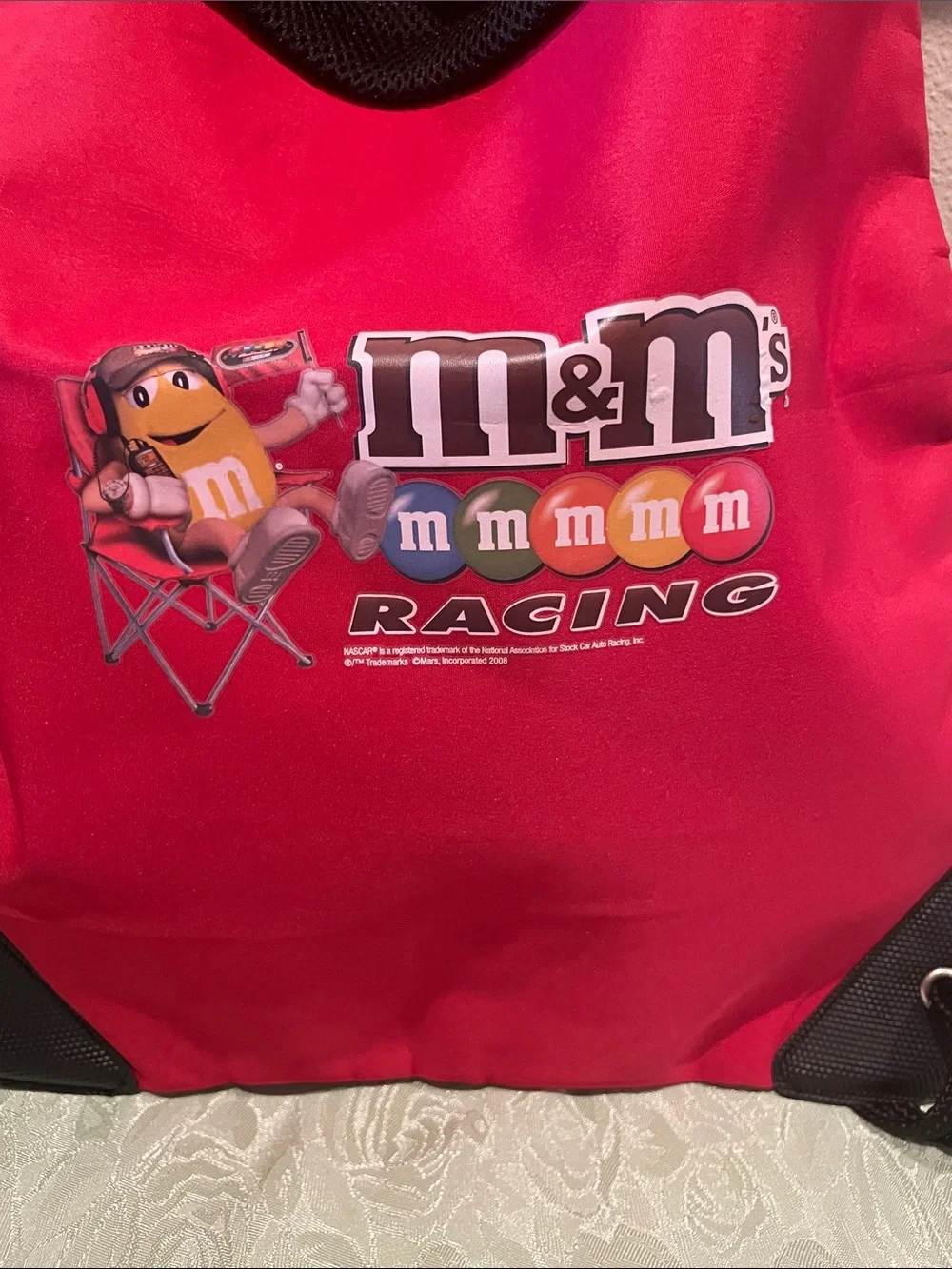 M&M'S Red and Black Racing Drawstring Bag 2008
